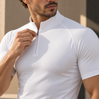 Kinetic Flex Zip-Neck Compression Tee