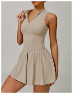 Serve Zip-Front Tennis Dress