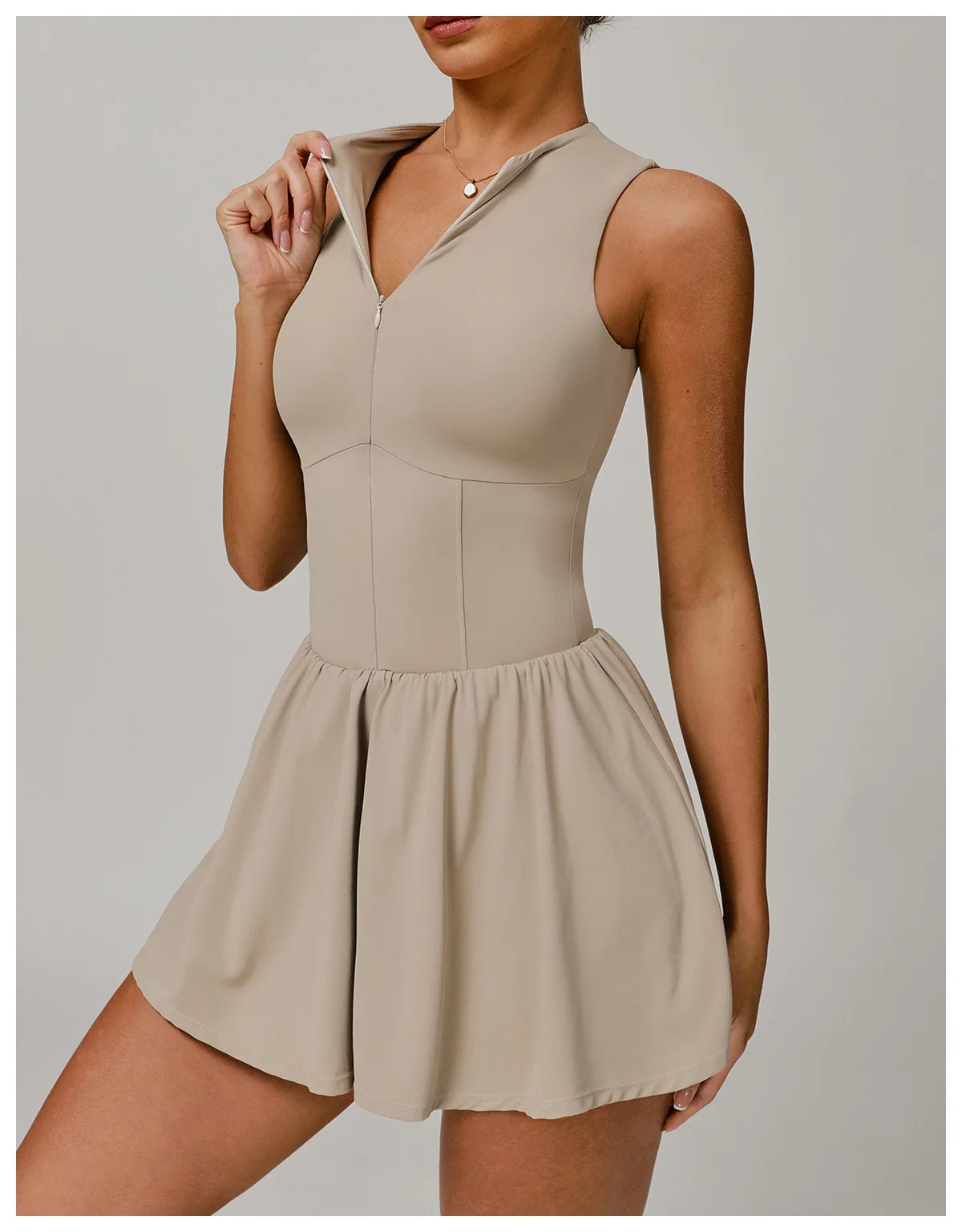 Serve Zip-Front Tennis Dress