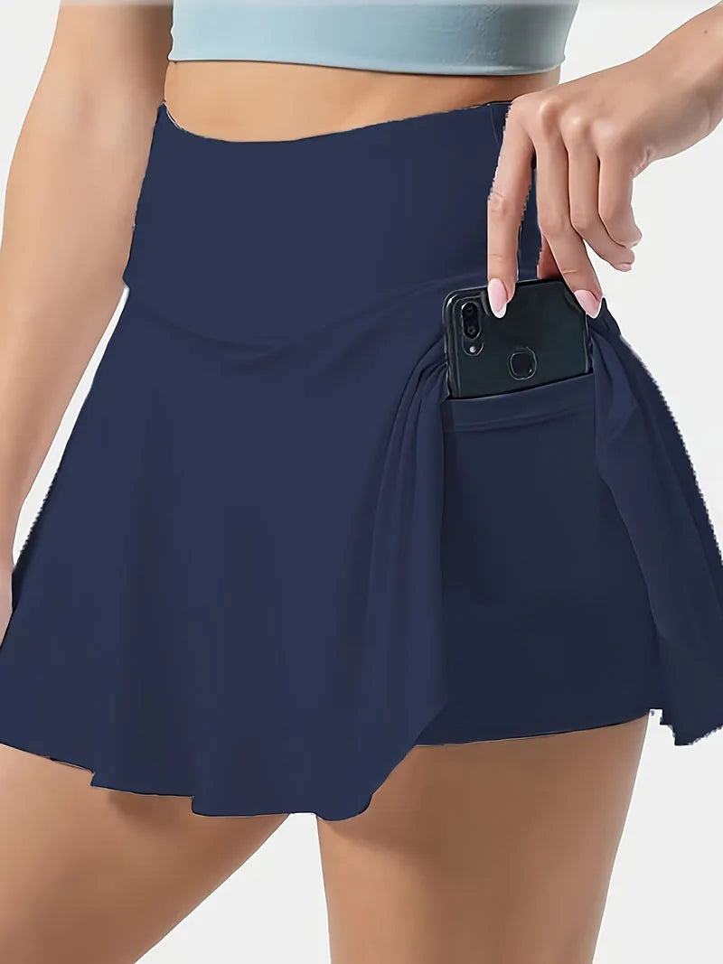 Rally High-Waist Tennis Skort with Pocket