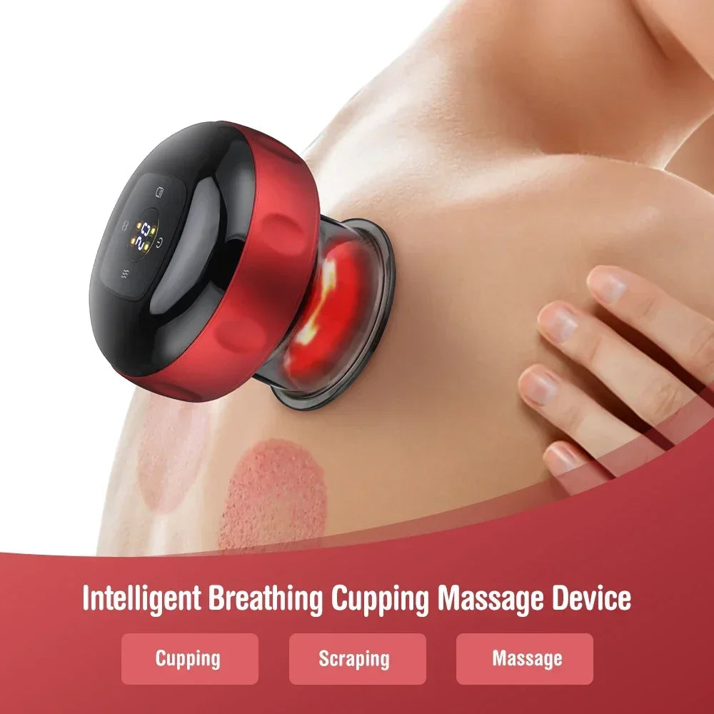Electric Heated Cupping Massager - Smart Vacuum Therapy Device
