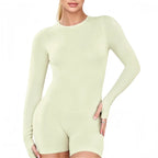 Halo Open-Back Long-Sleeve One-Piece