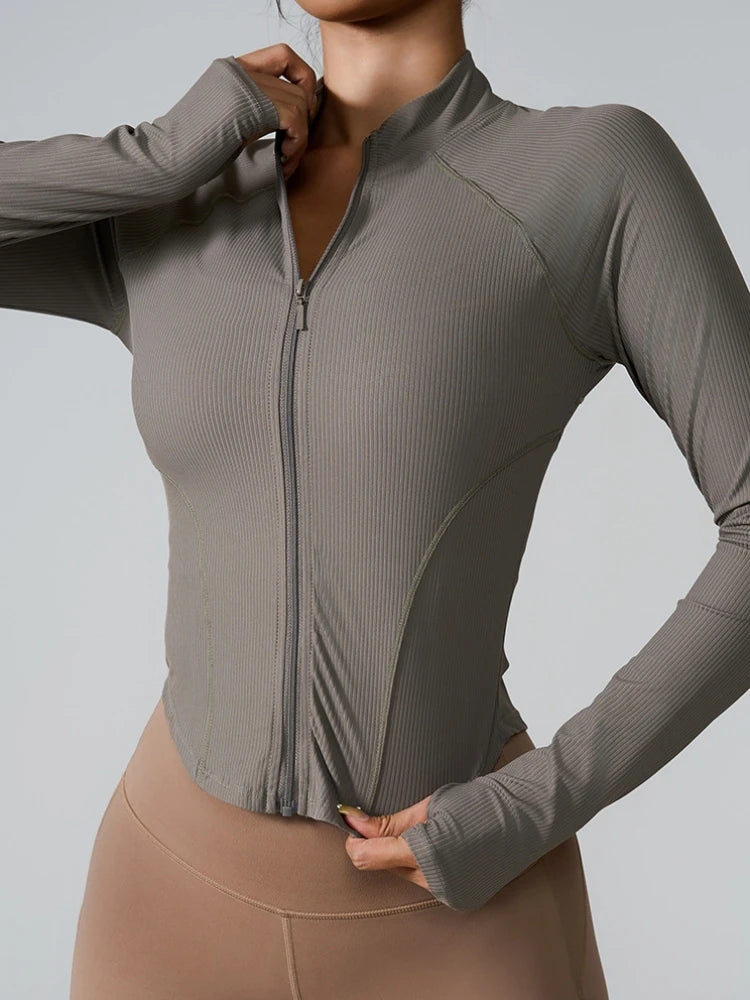 Contour Rib Zip-Up Training Jacket