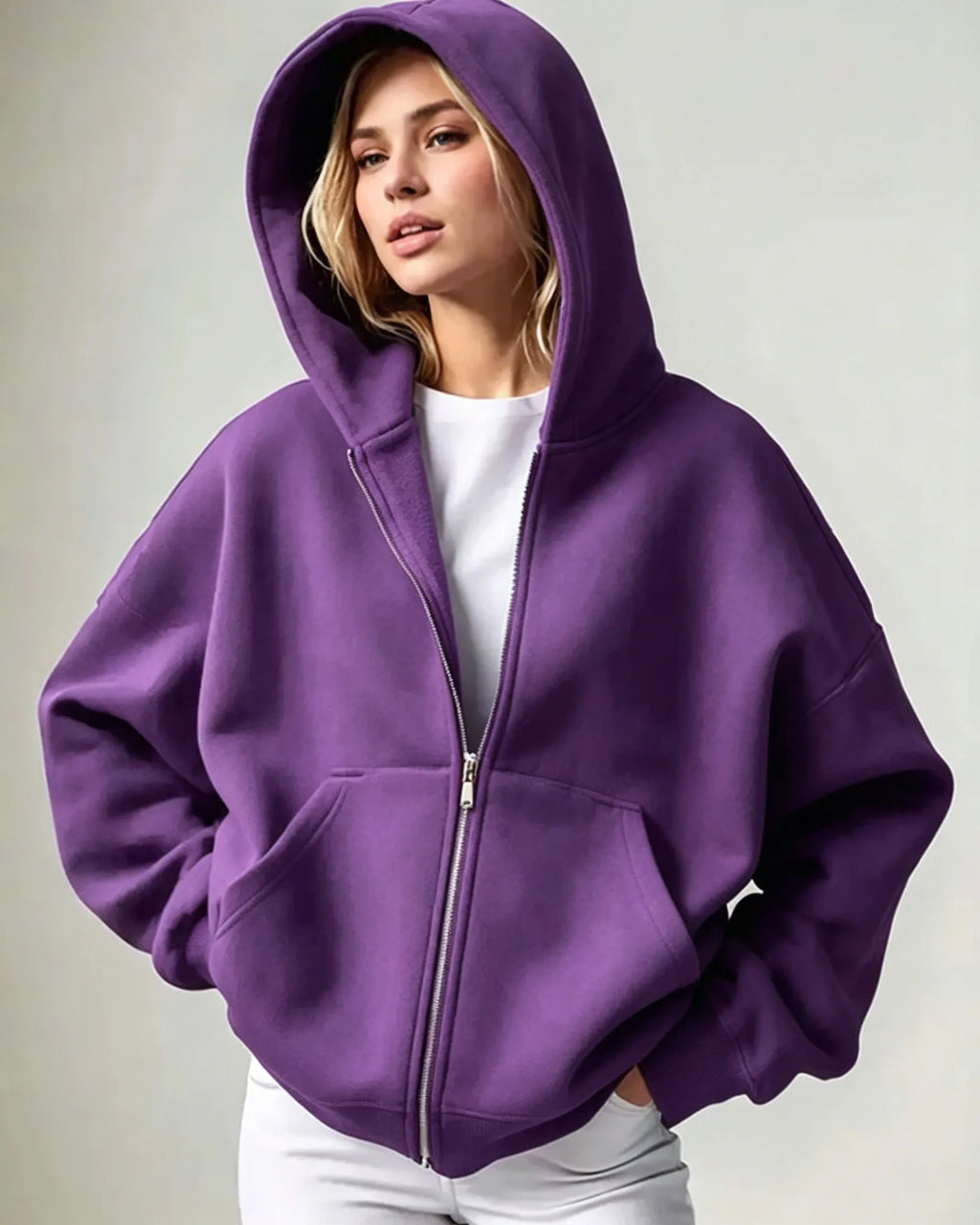 Haven Oversized Zip-Up Hoodie