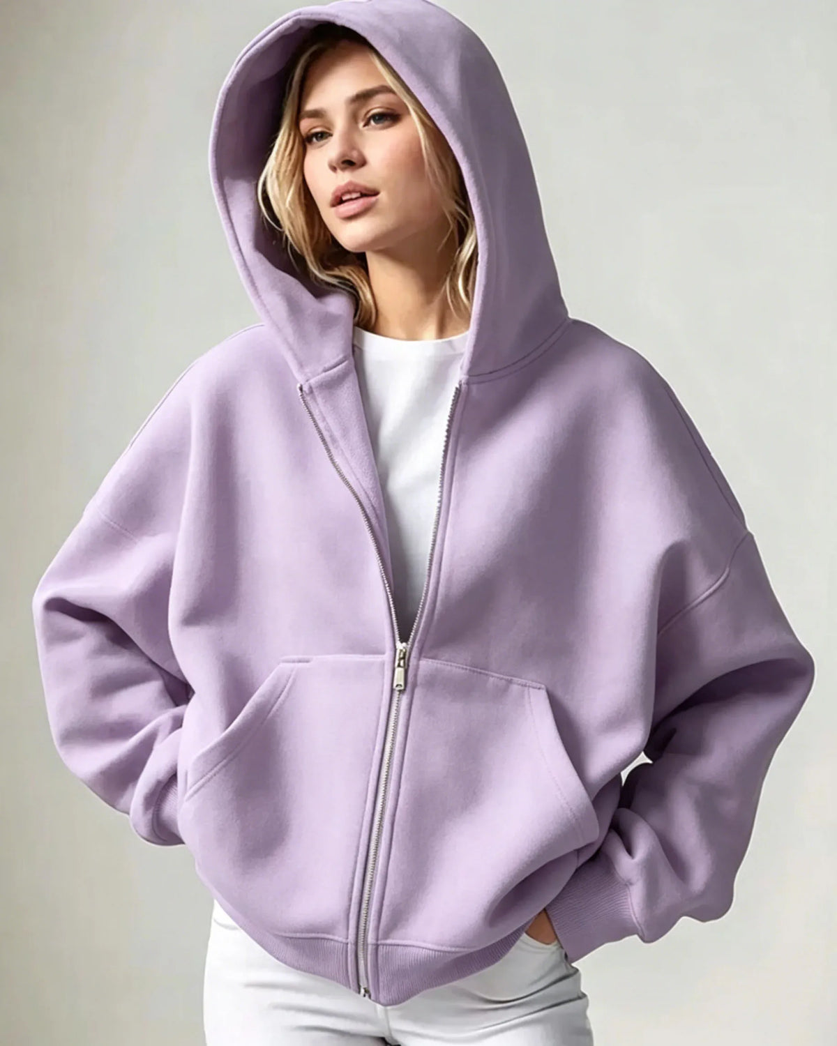 Haven Oversized Zip-Up Hoodie