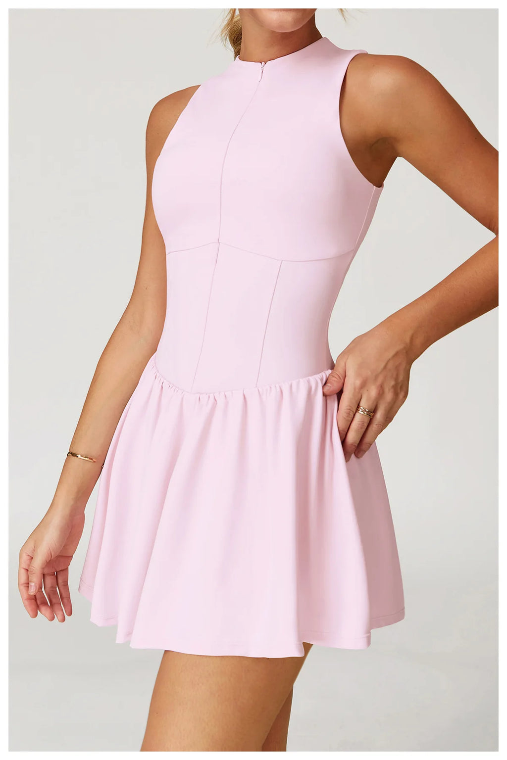 Serve Zip-Front Tennis Dress