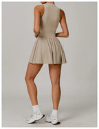 Serve Zip-Front Tennis Dress