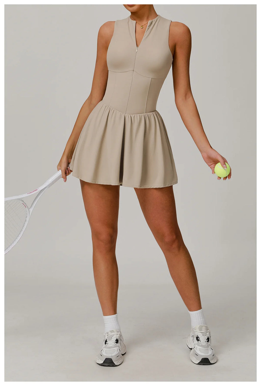 Serve Zip-Front Tennis Dress