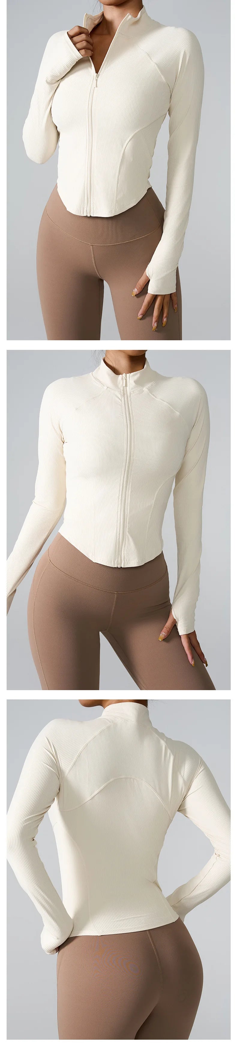 Contour Rib Zip-Up Training Jacket