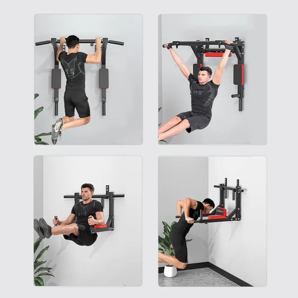 Heavy-Duty Wall Mounted Pull Up & Dip Station