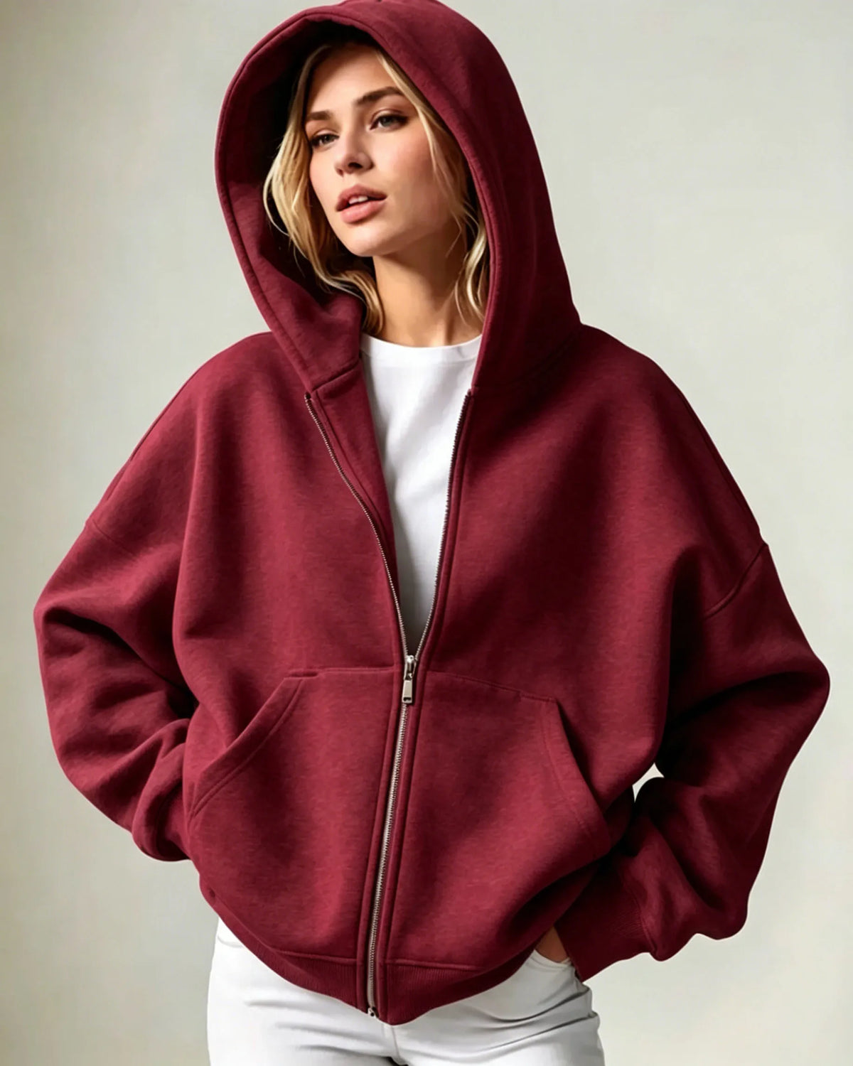 Haven Oversized Zip-Up Hoodie