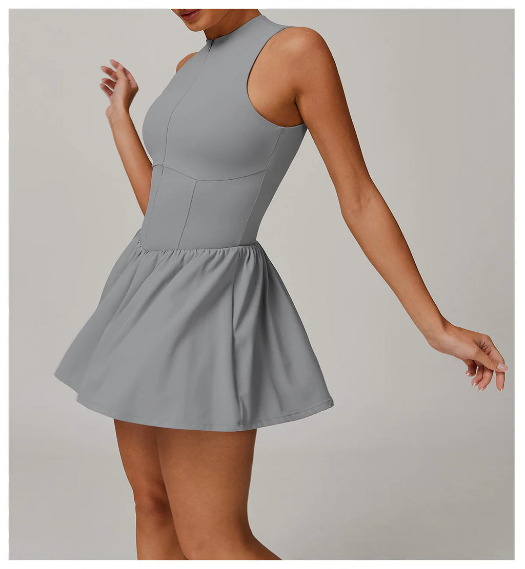 Serve Zip-Front Tennis Dress