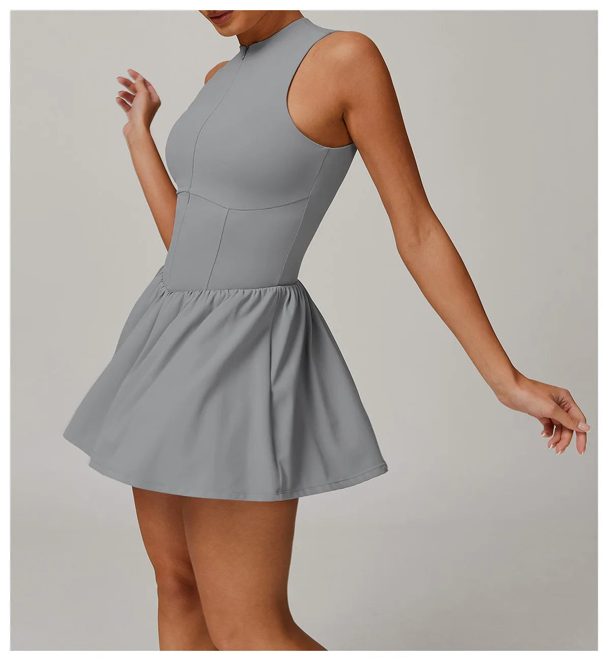 Serve Zip-Front Tennis Dress