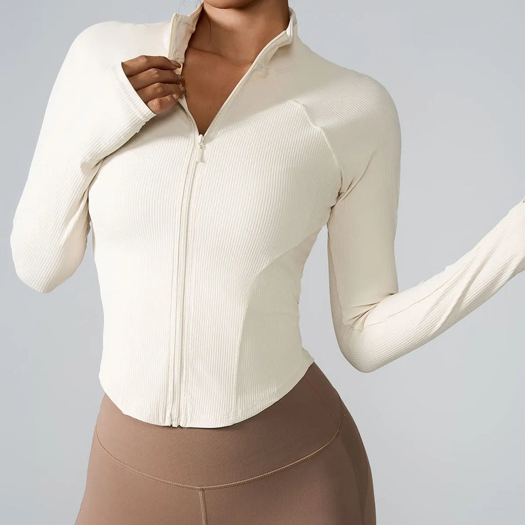 Contour Rib Zip-Up Training Jacket