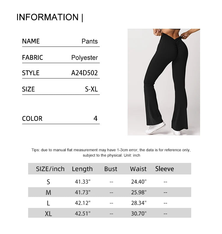 VigorFit Pleated Flare Pants
