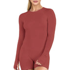 Halo Open-Back Long-Sleeve One-Piece