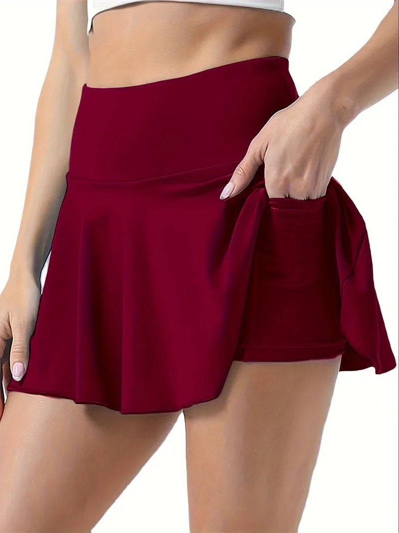 Rally High-Waist Tennis Skort with Pocket