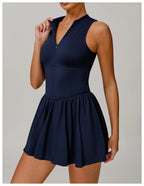 Serve Zip-Front Tennis Dress