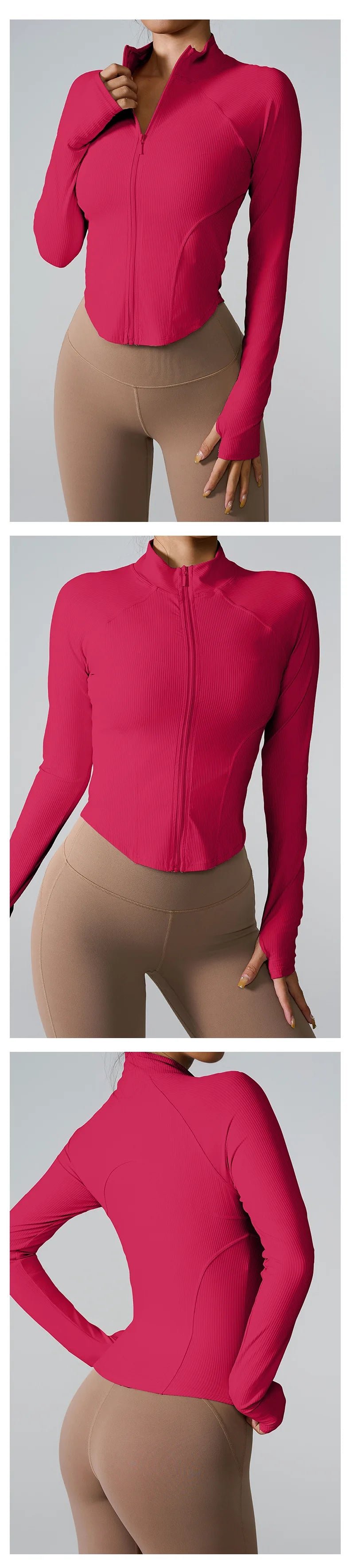 Contour Rib Zip-Up Training Jacket