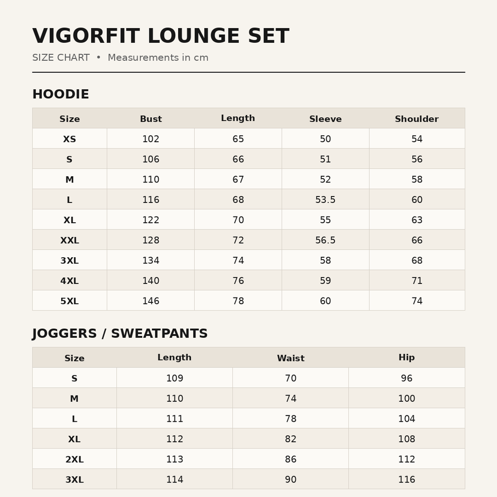 VigorFit Oversized Fleece Lounge Set