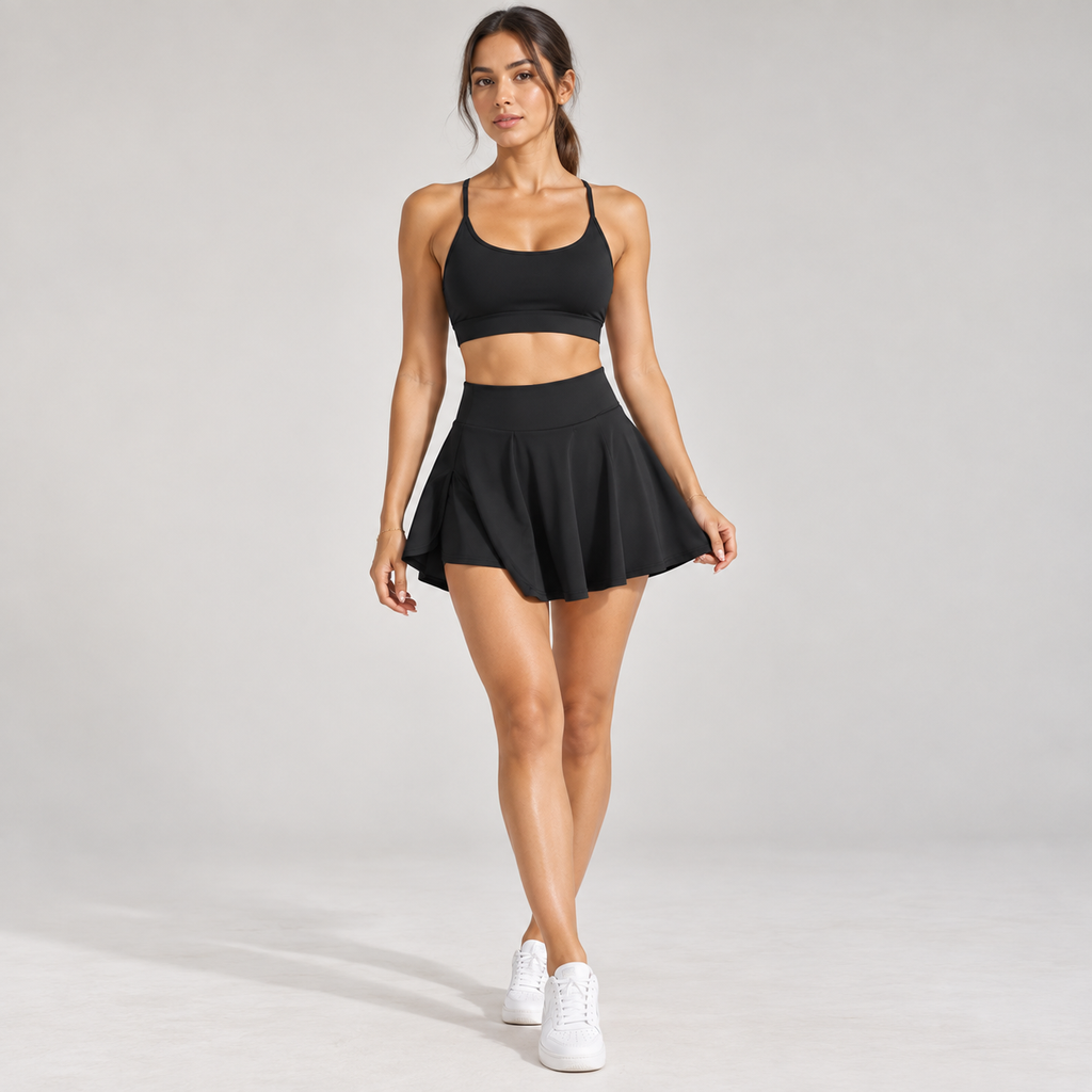 Pleated Active Skirt