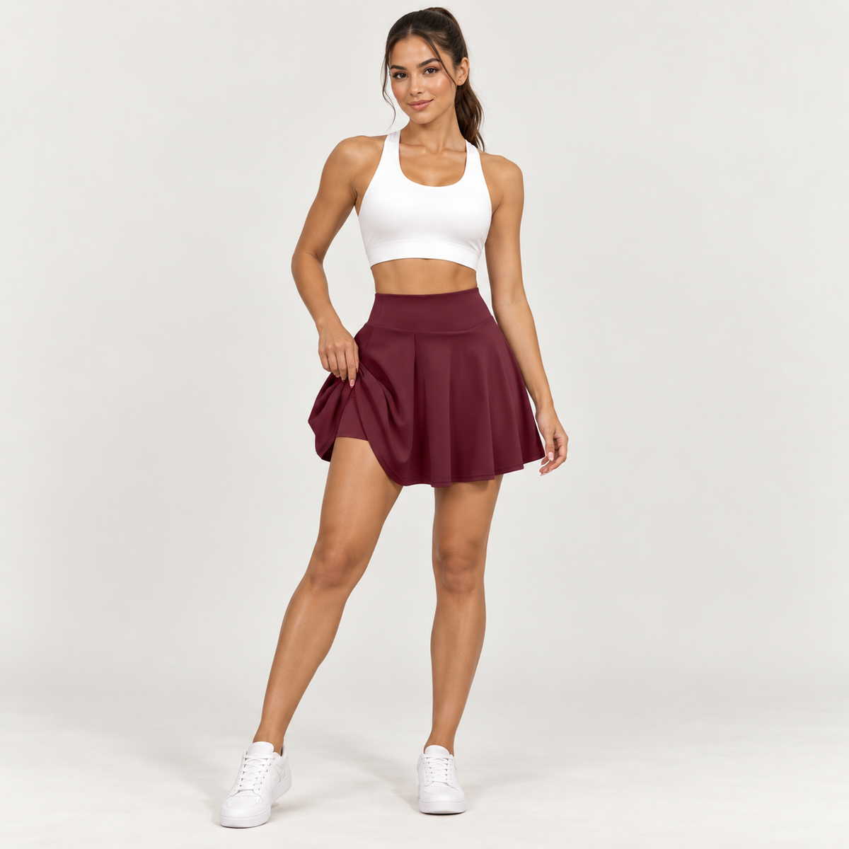 Pleated Active Skirt