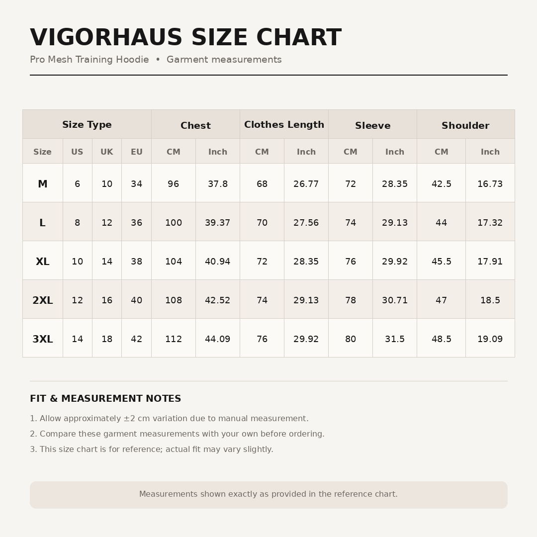 VigorFit Pro Mesh Training Hoodie