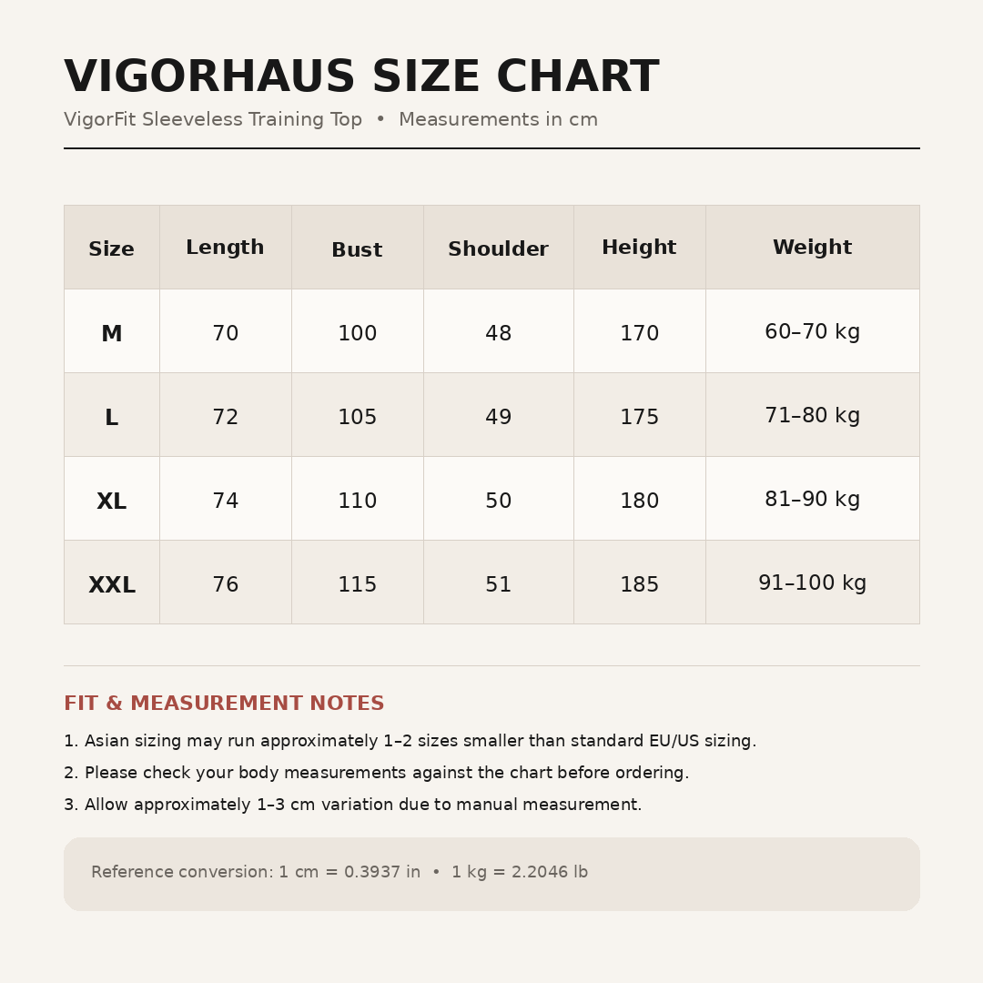 VigorFit Sleeveless Training Top