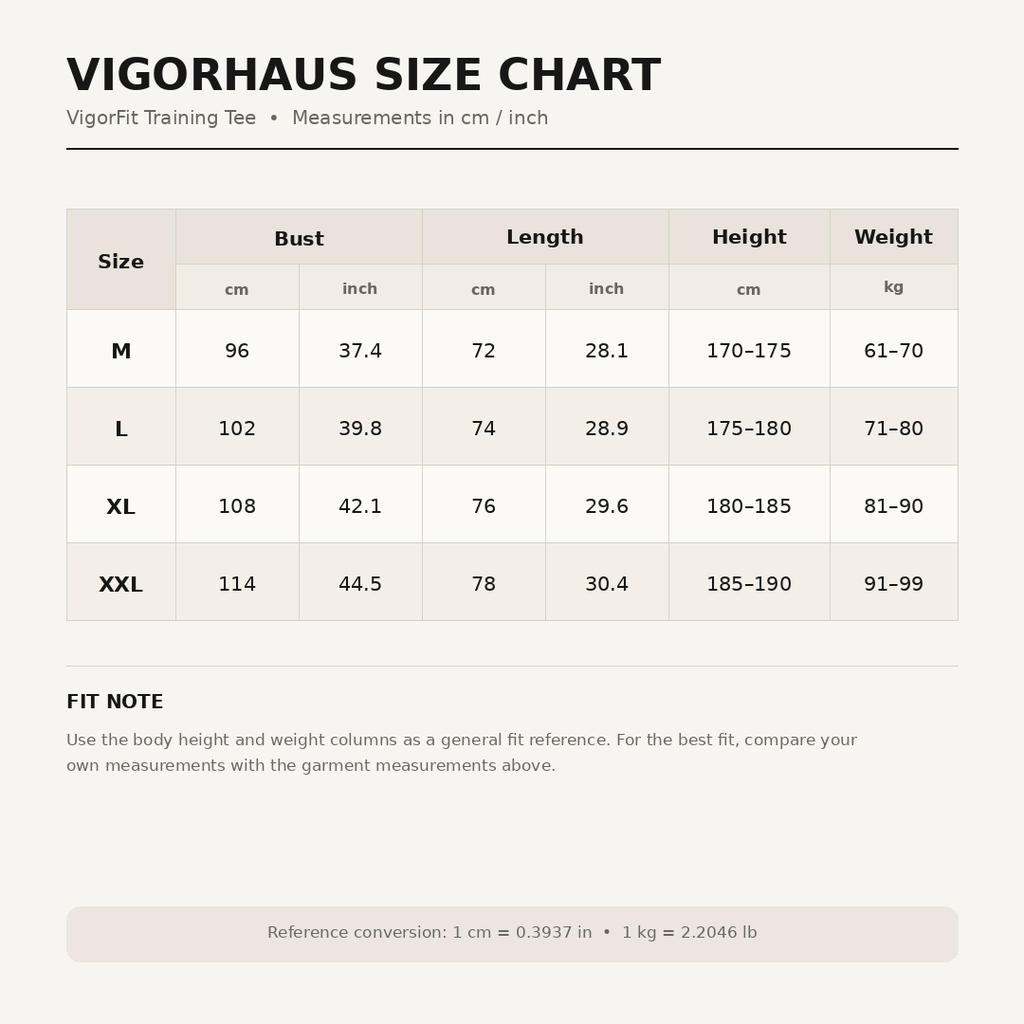 VigorFit Elite Slim Fit Gym Tee
